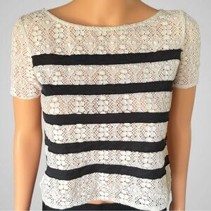 BCBG MaxAzria Lace Crop Top XS